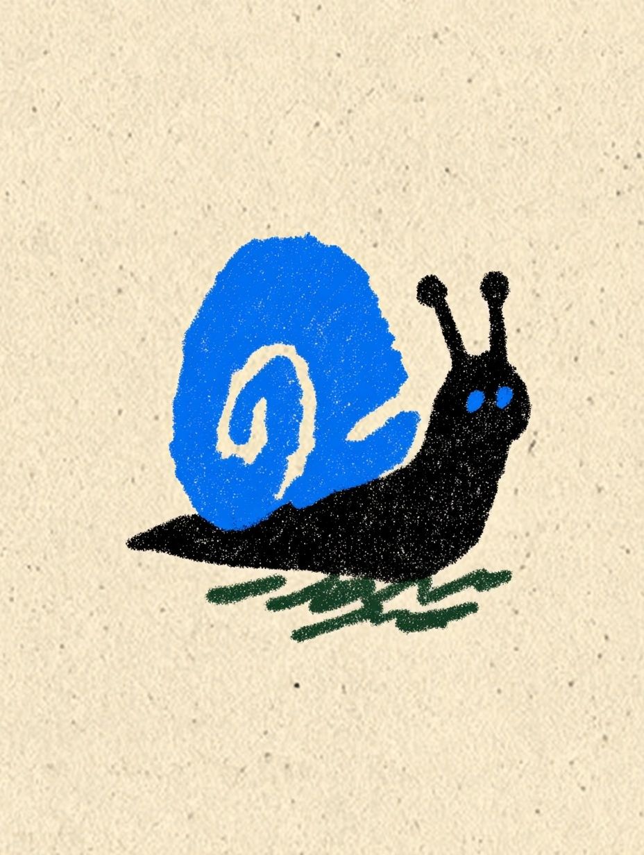 Colorful Snail Illustration Poster. poster — illustration art
