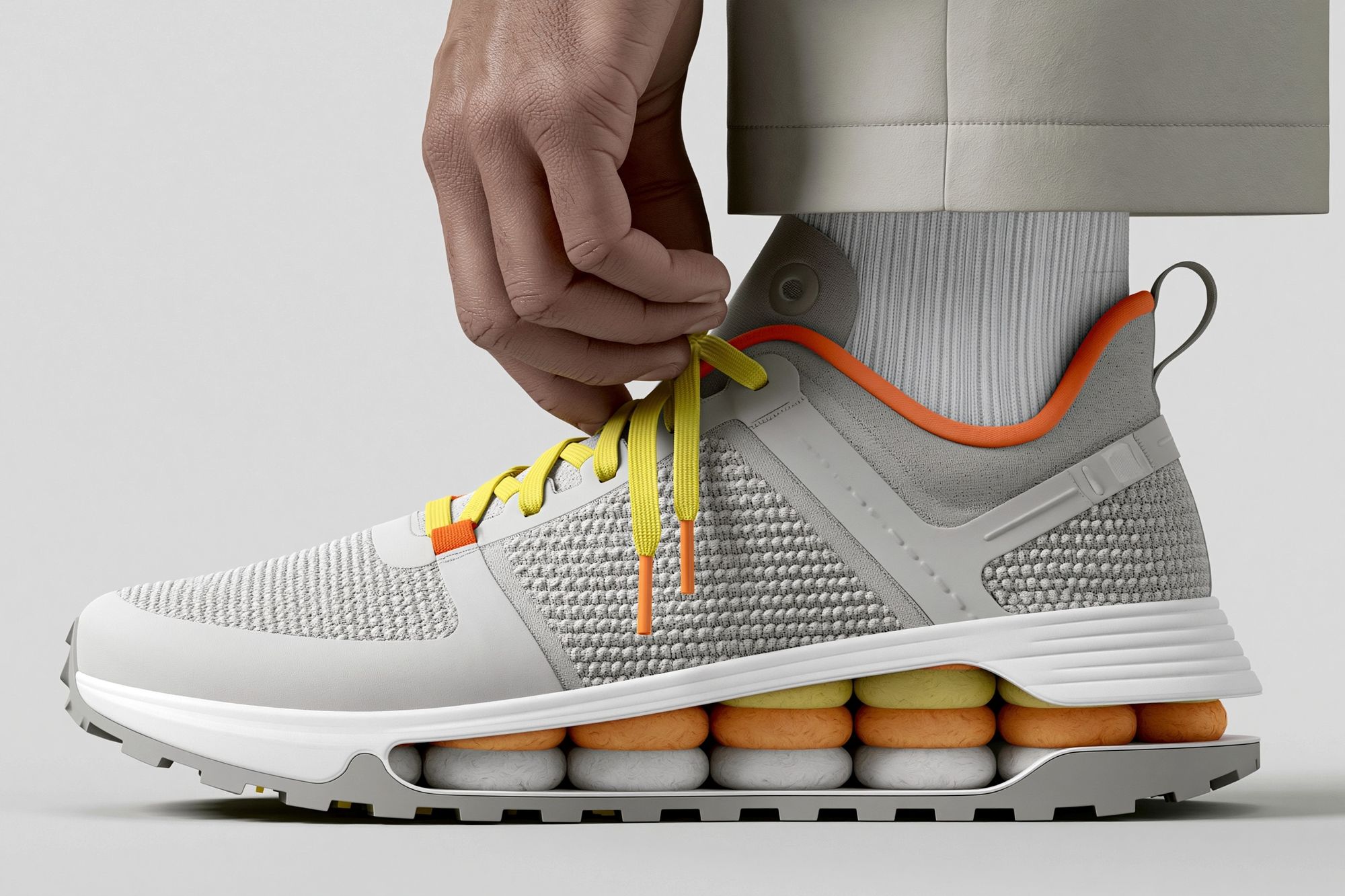 Sneaker Lacing Close-Up Photography Poster. poster detail