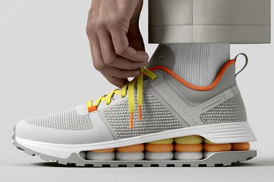 Sneaker Lacing Close-Up Photography Poster. poster print