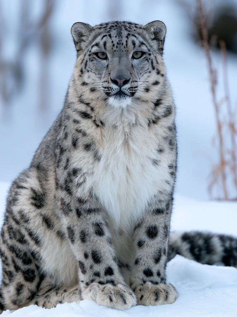 Snow Leopard Portrait Photography Poster. poster — animals art