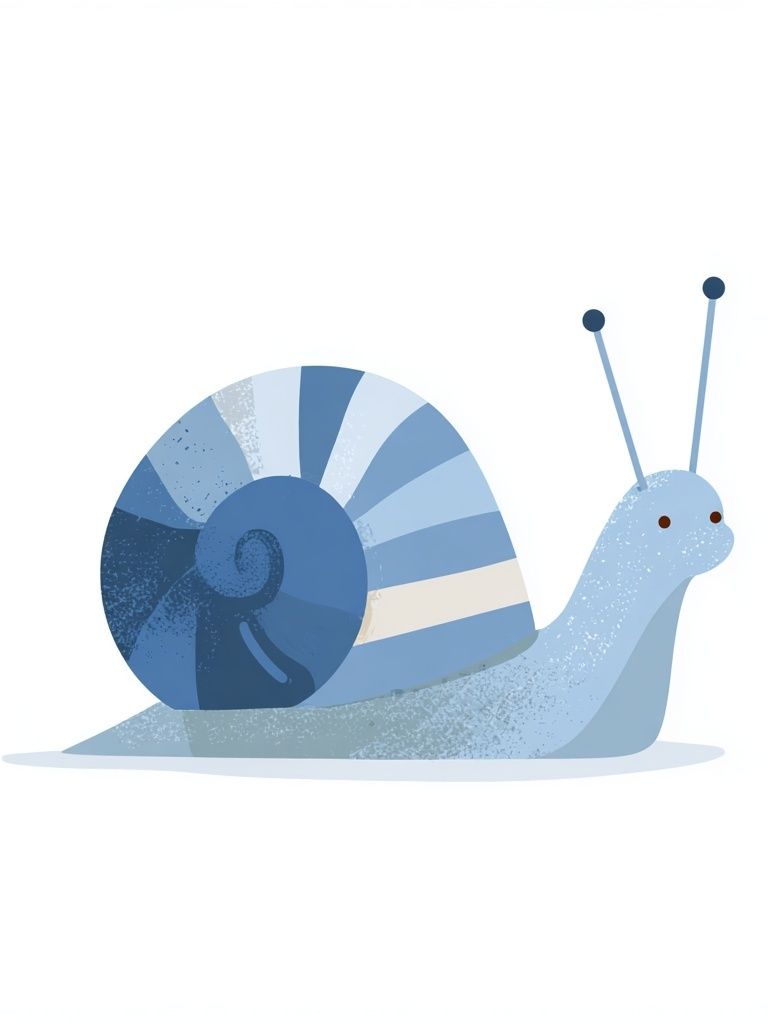 Cute Snail Illustration Poster. poster — illustration art