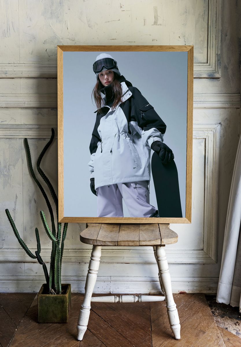 Snowboarder Fashion Portrait Poster. — room view 1