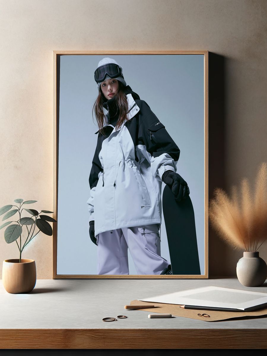 Snowboarder Fashion Portrait Poster. — room view 2