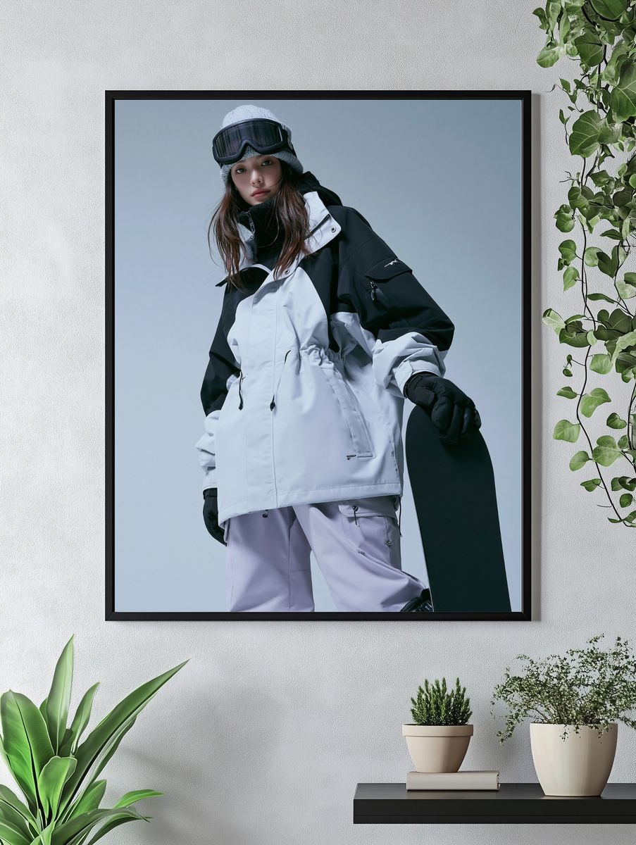 Snowboarder Fashion Portrait Poster. — room view 4