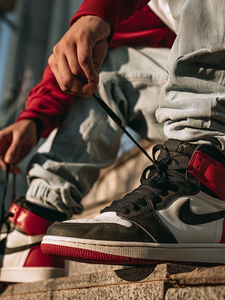 Sneaker Lacing Street Photography Poster. poster detail