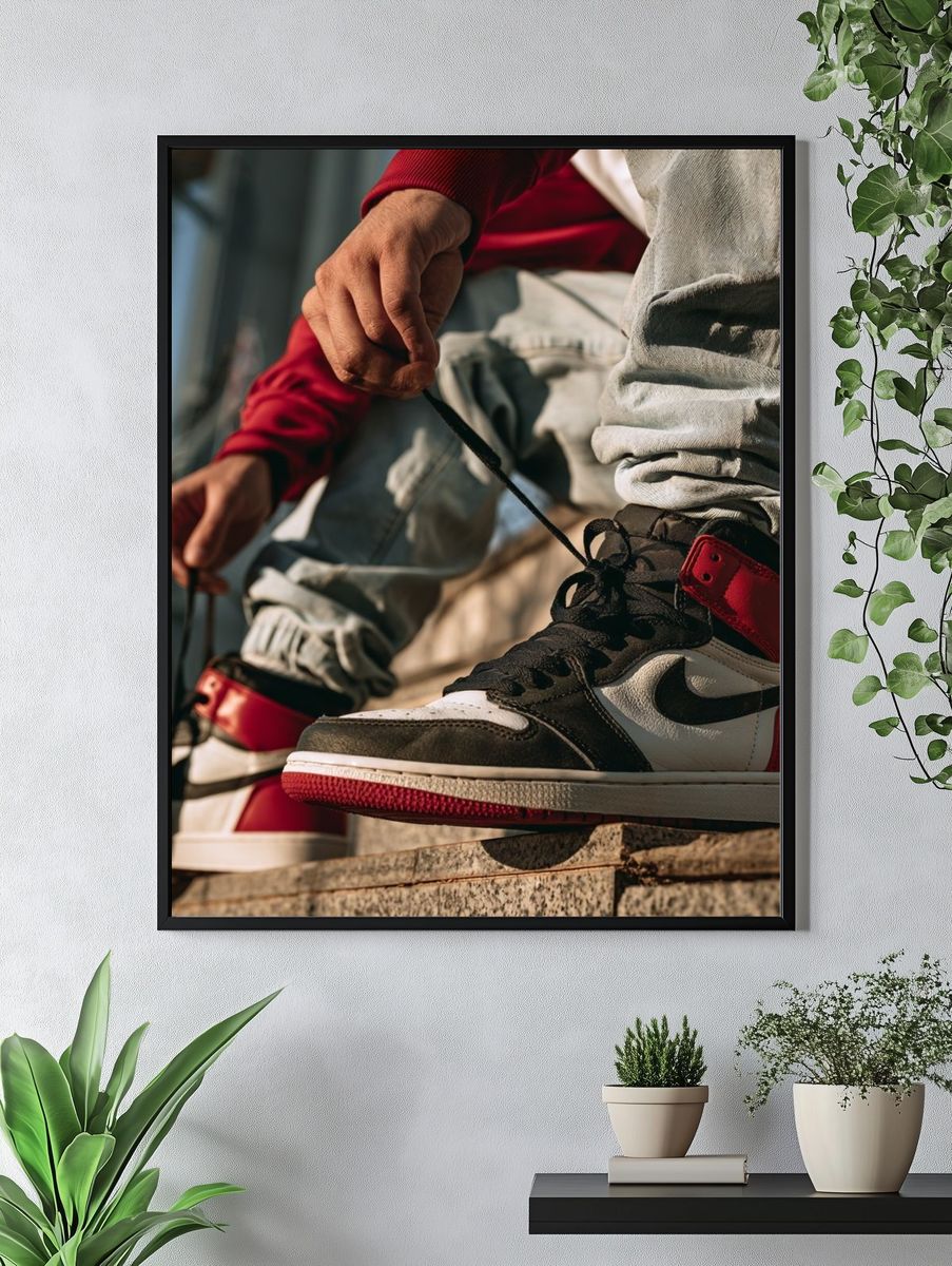 Sneaker Lacing Street Photography Poster. — room view 4