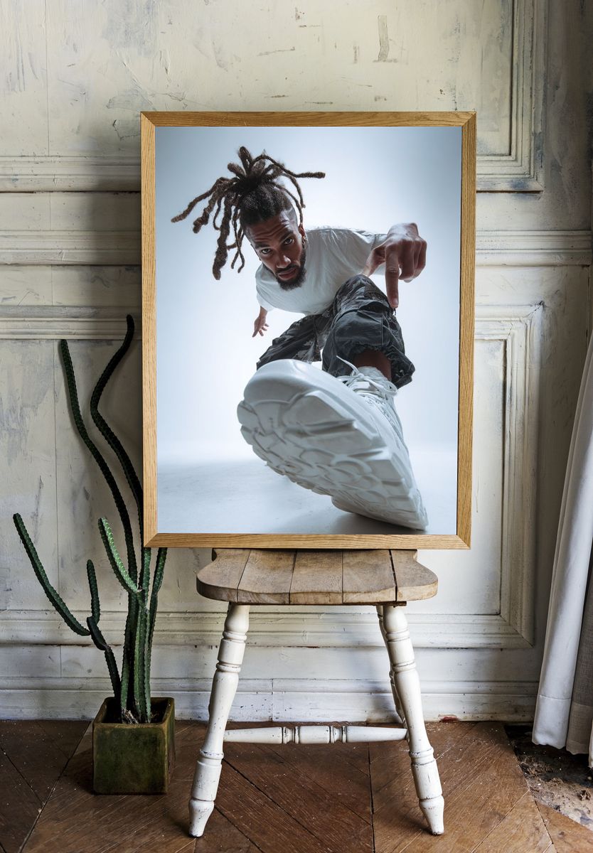 Street Style Sneaker Photography Poster. — room view 1