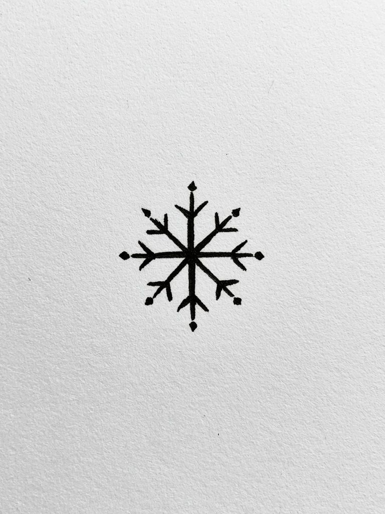 Snowflake Minimalist Print. poster — minimalist art