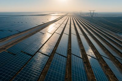 Solar Farm Sunrise Photography Poster. poster print