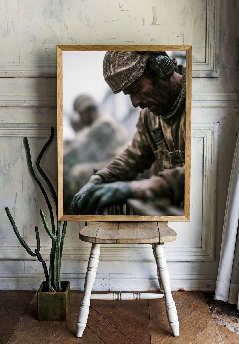 Soldier in the Field Photography Poster. — room view 1