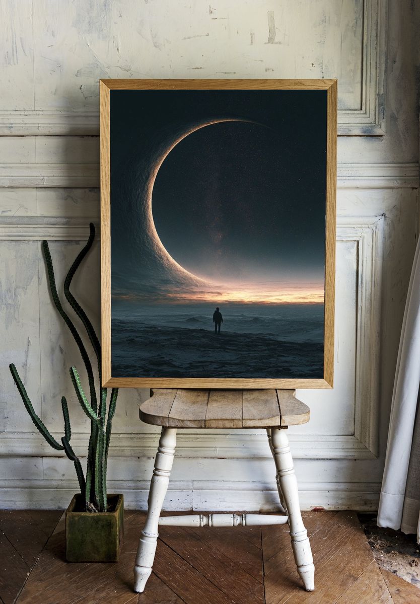 Eclipse Horizon Space Print. — room view 1