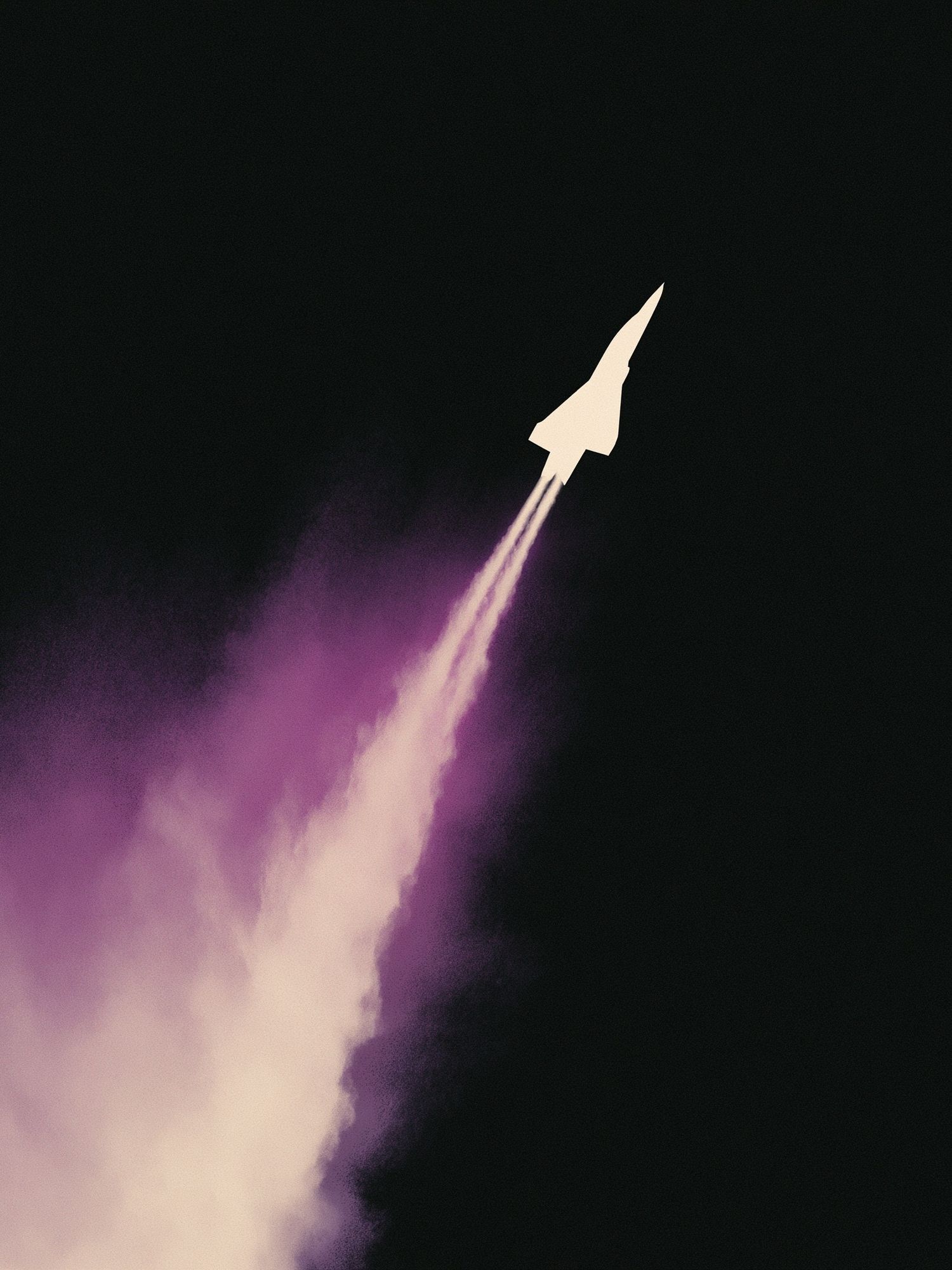Rocket Launch Night Sky Poster. poster detail