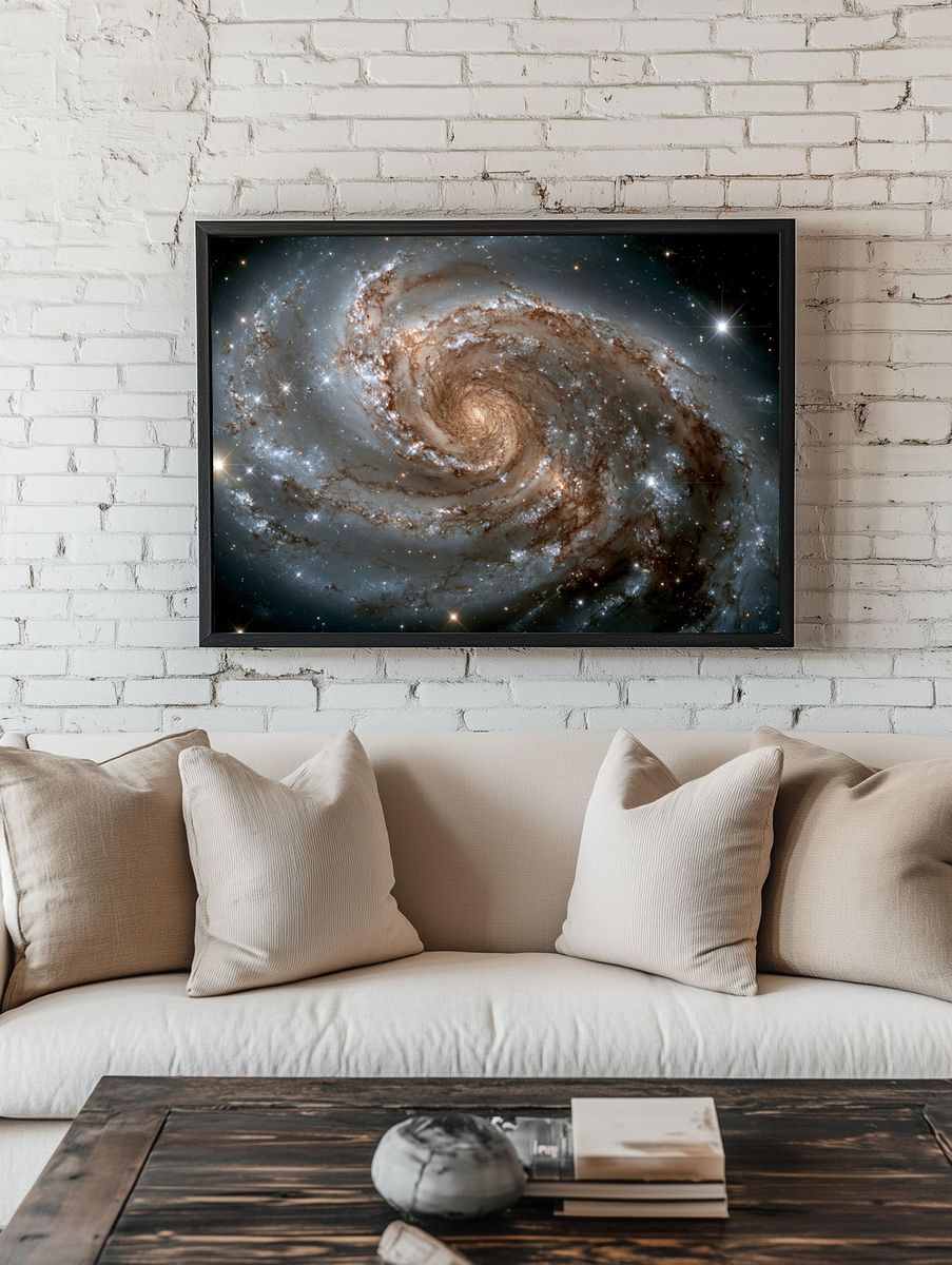 Spiral Galaxy Space Poster. — room view 1