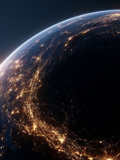Earth at Night Space Print. poster