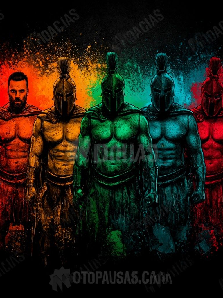 Spartan Warriors Color Splash Poster. poster detail