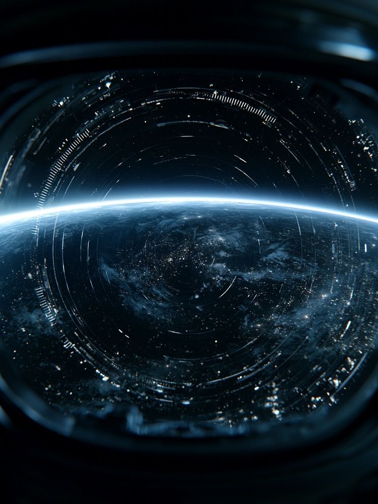 Earth Horizon Space Poster. poster — space art
