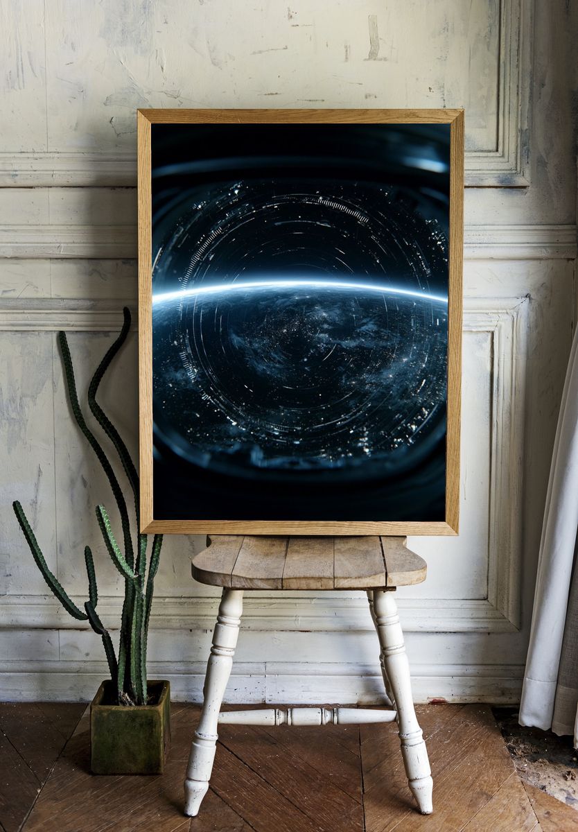 Earth Horizon Space Poster. — room view 1