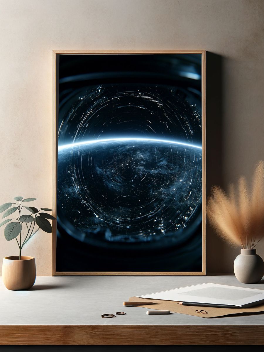 Earth Horizon Space Poster. — room view 2