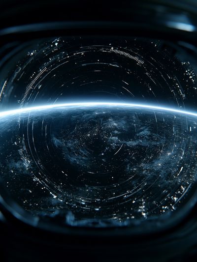 Earth Horizon Space Poster.