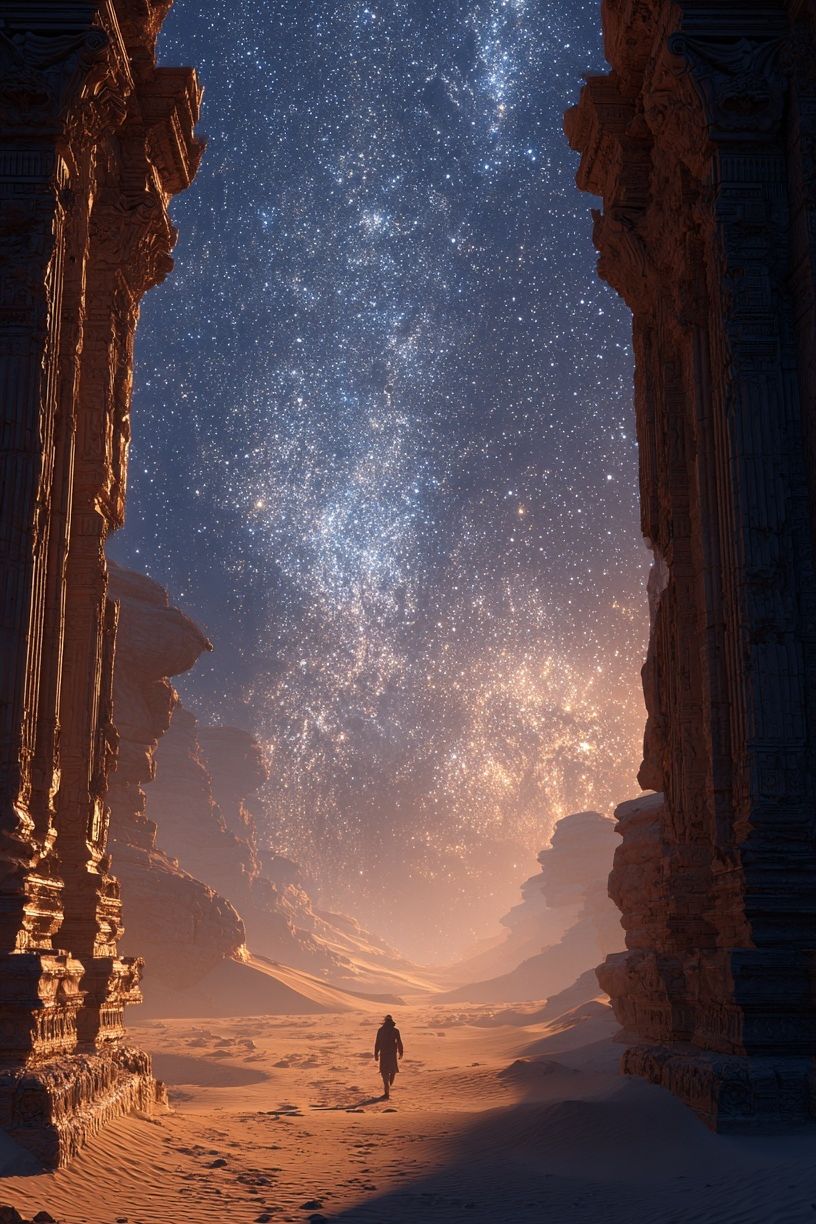 Desert Stargazer Space Print. poster detail