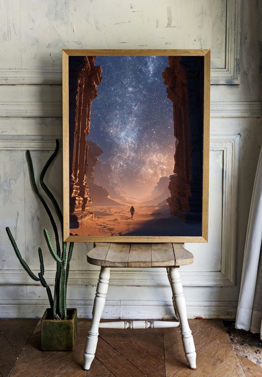 Desert Stargazer Space Print. — room view 1
