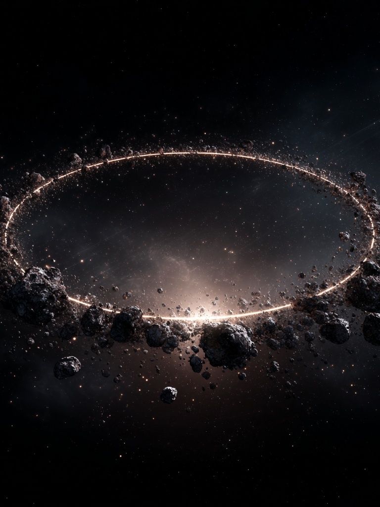 Cosmic Ring of Asteroids — Space Print. poster detail