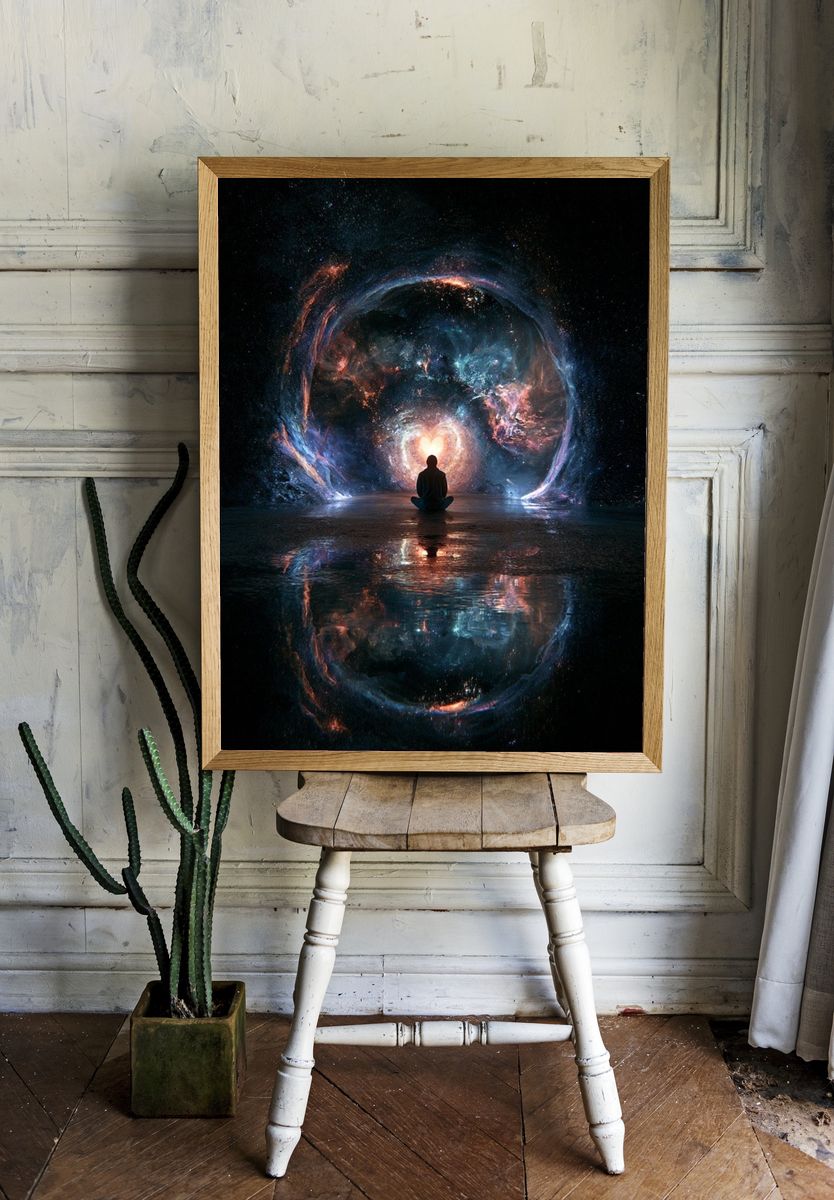 Cosmic Meditation Space Print. — room view 1