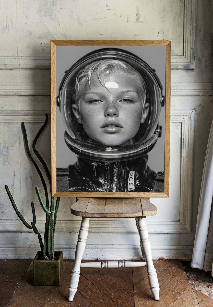 Astronaut Portrait Photography Poster. — room view 1