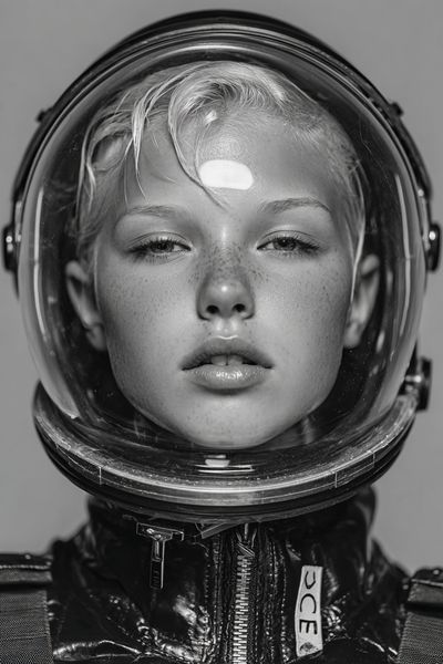 Astronaut Portrait Photography Poster. poster