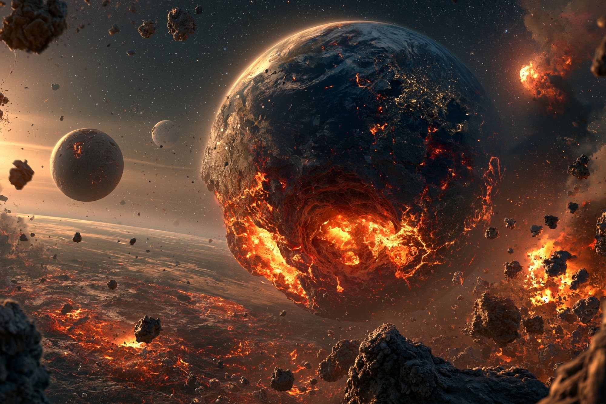 Inferno Planet Space Poster. poster detail