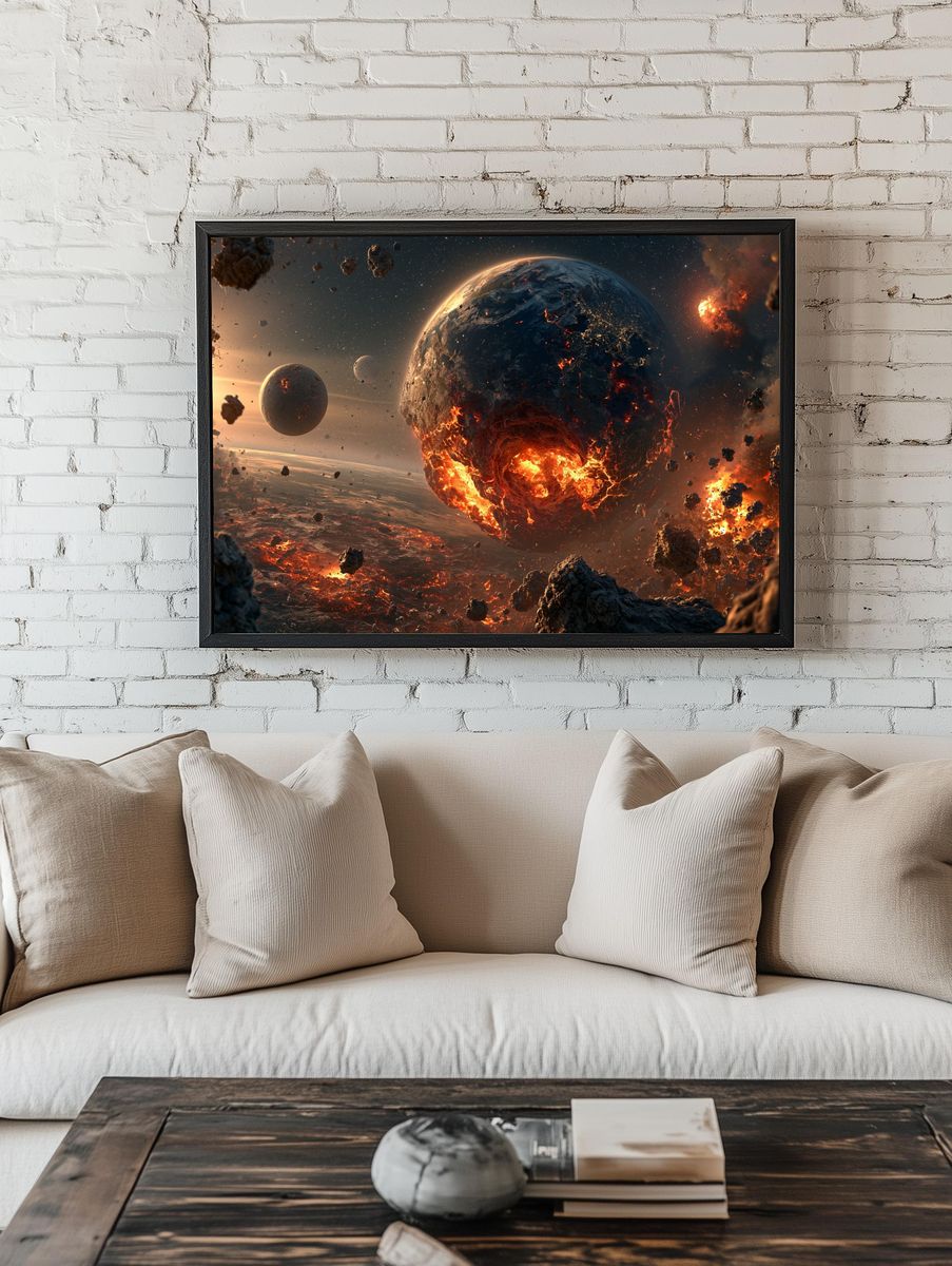 Inferno Planet Space Poster. — room view 1