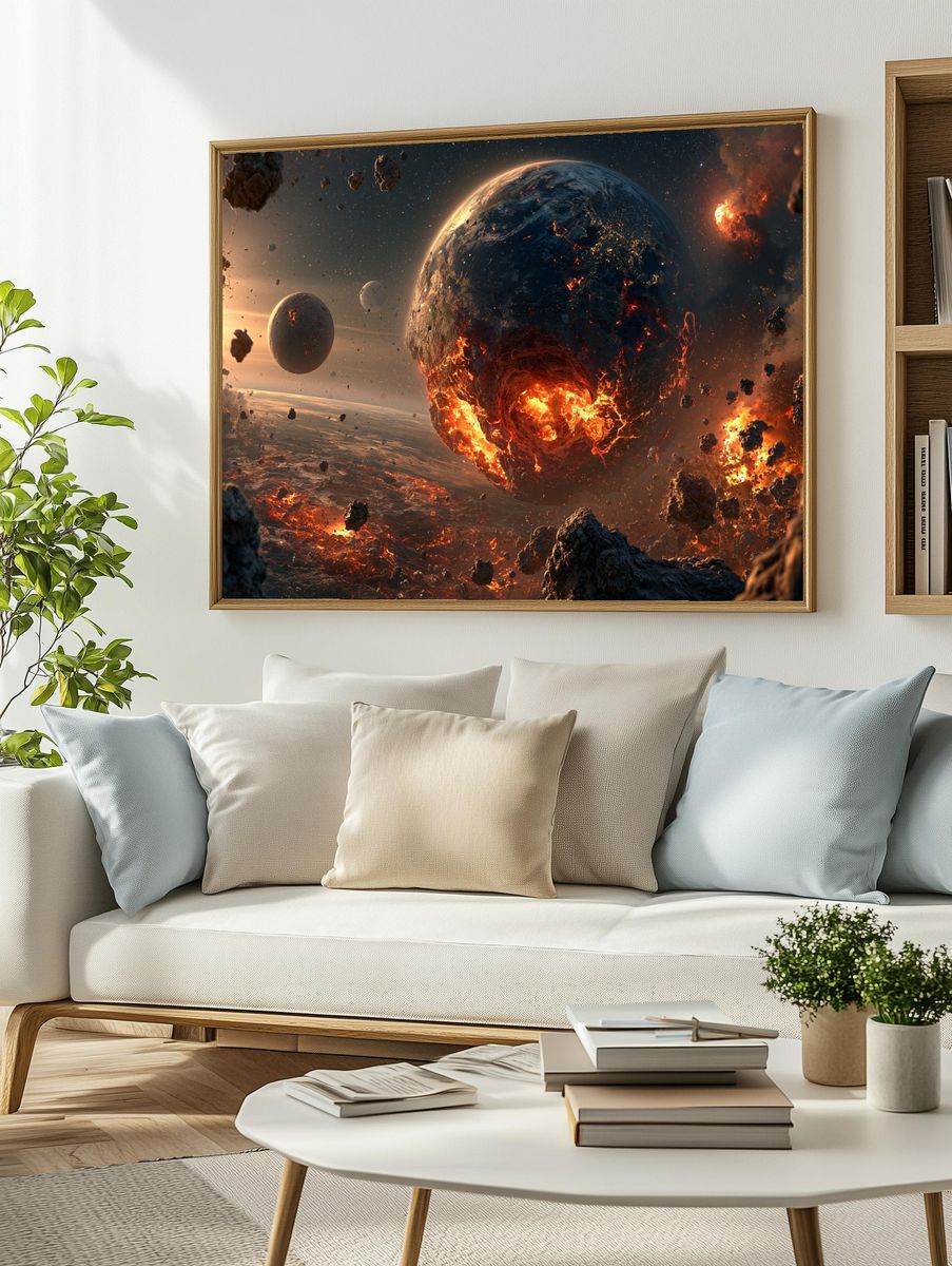 Inferno Planet Space Poster. — room view 2