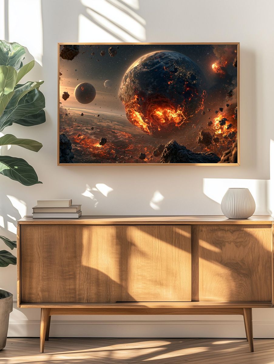 Inferno Planet Space Poster. — room view 3