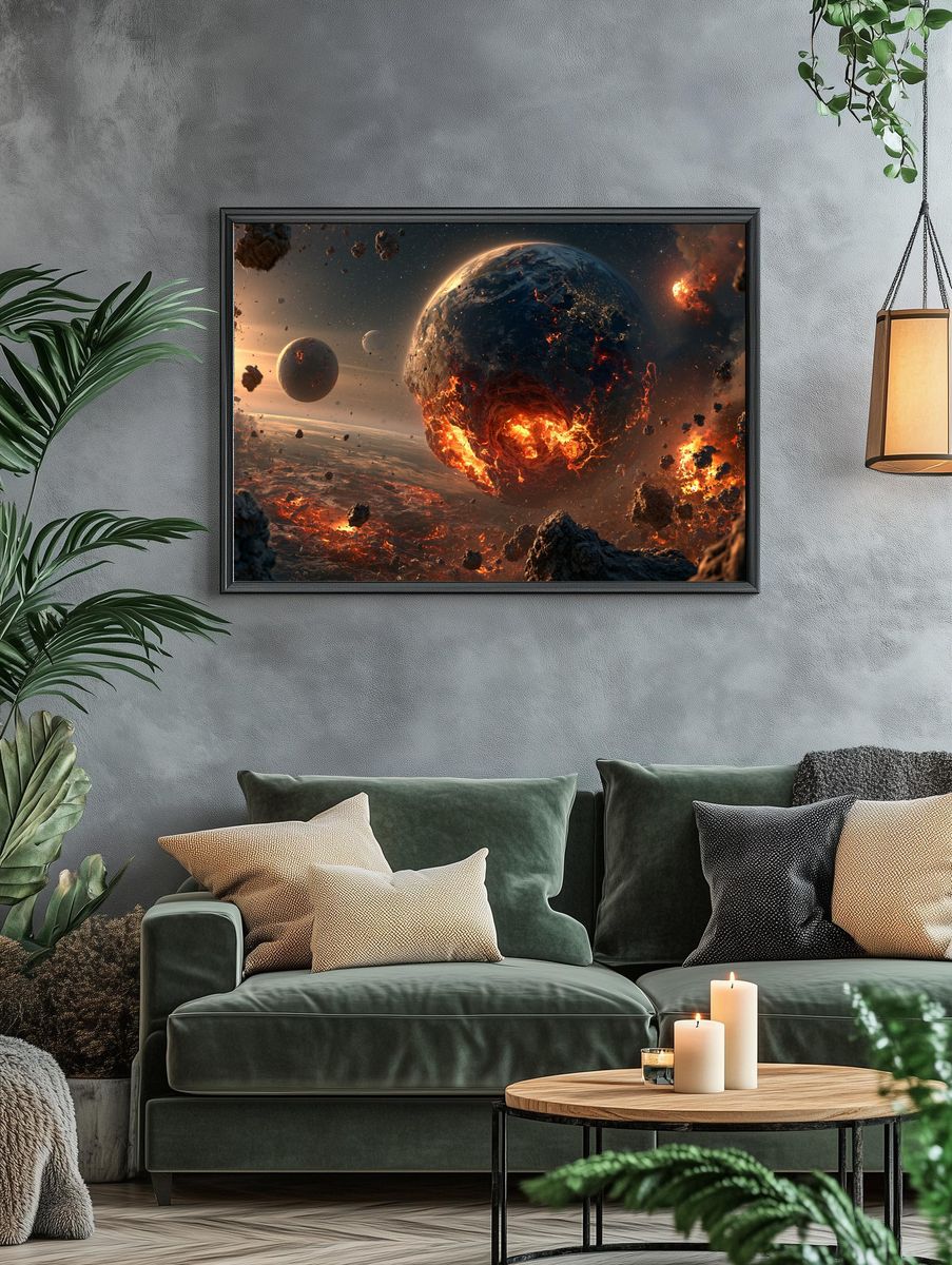 Inferno Planet Space Poster. — room view 4