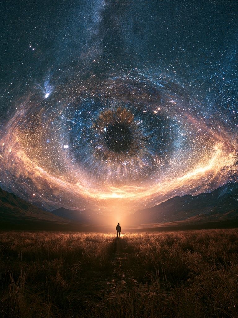 Cosmic Eye Landscape Print. poster — space art