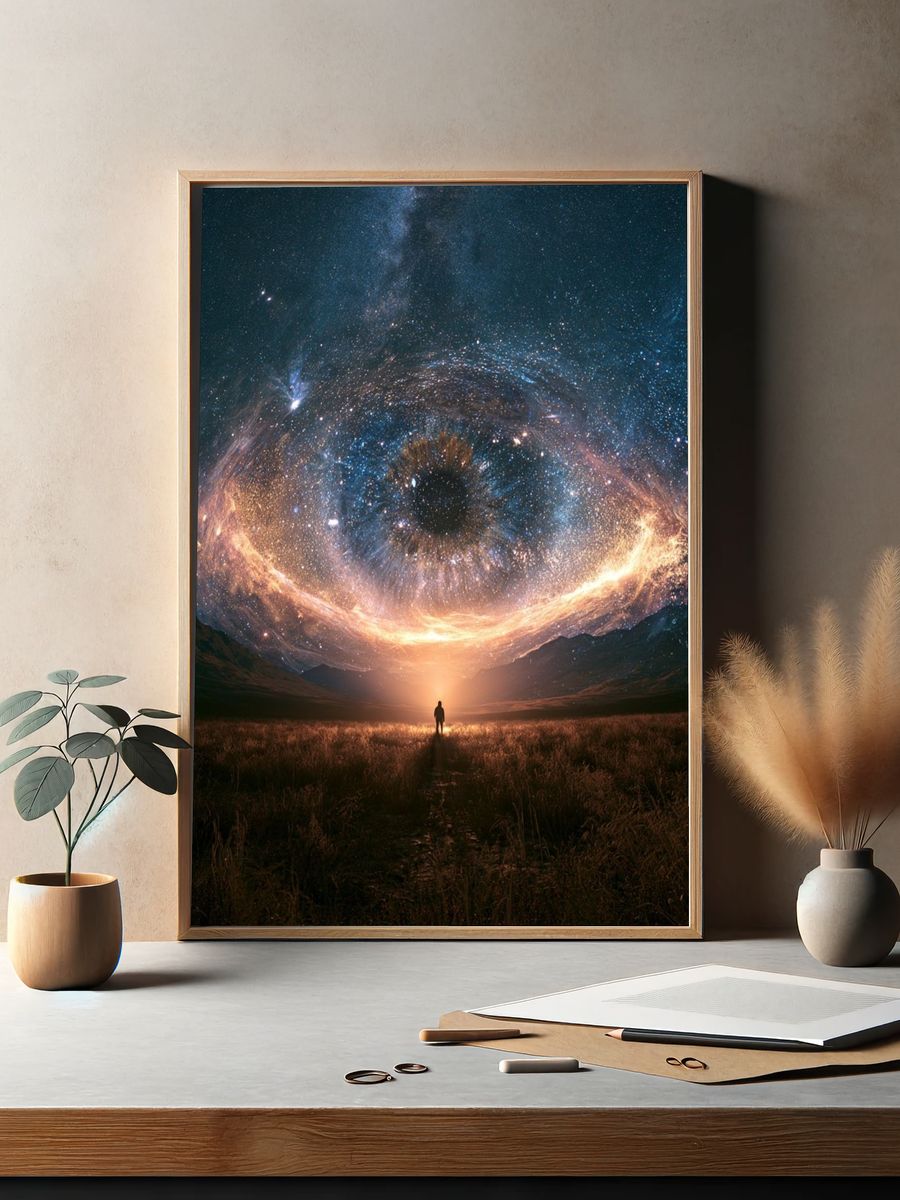 Cosmic Eye Landscape Print. — room view 2