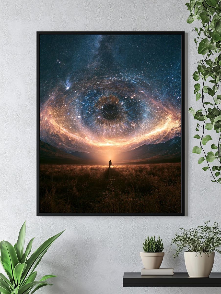Cosmic Eye Landscape Print. — room view 4