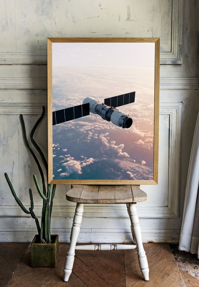 Orbital Spacecraft Photography Poster. — room view 1