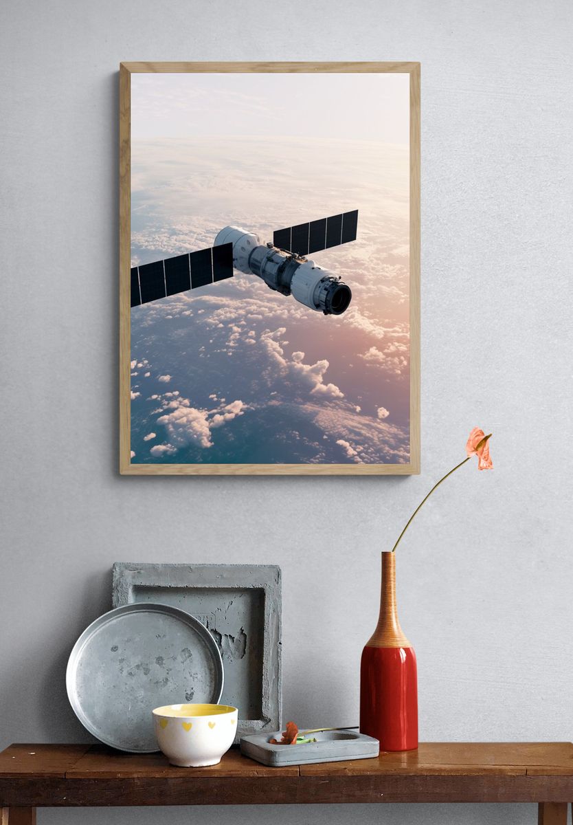 Orbital Spacecraft Photography Poster. — room view 3