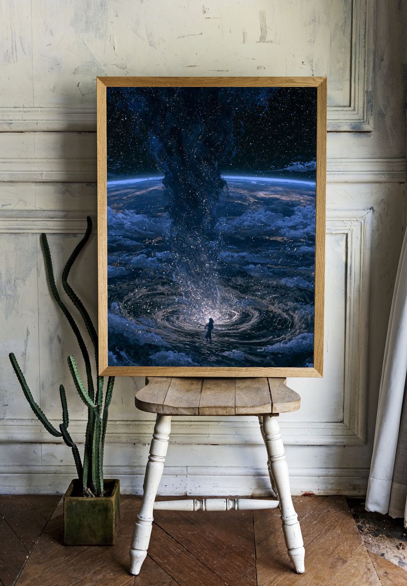 Cosmic Whirlpool — Space Print. — room view 1