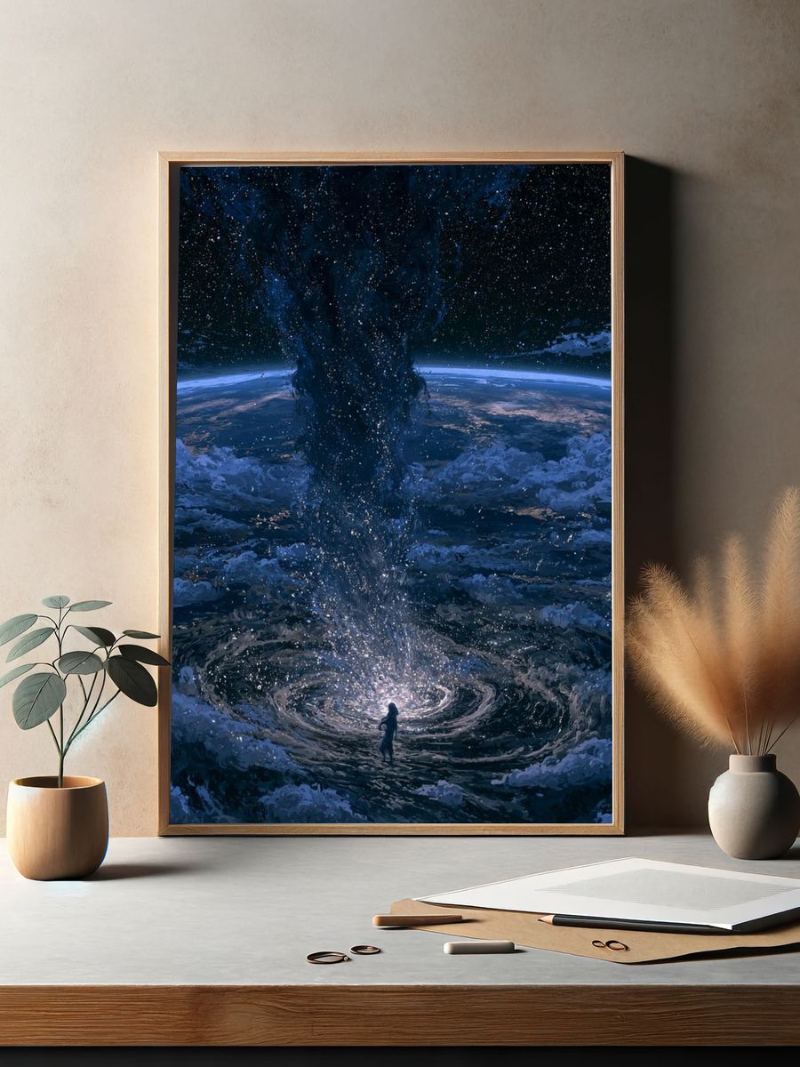 Cosmic Whirlpool — Space Print. — room view 2