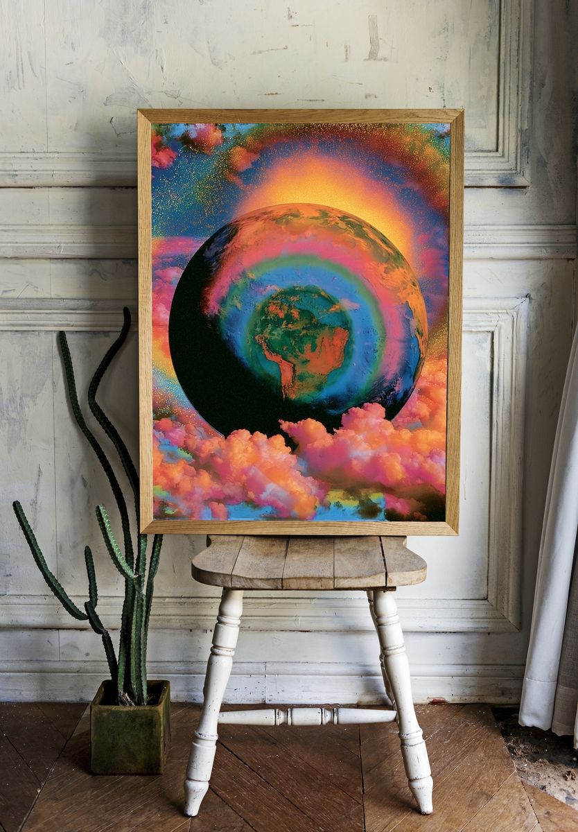 Cosmic Earth Dreamscape Poster. — room view 1