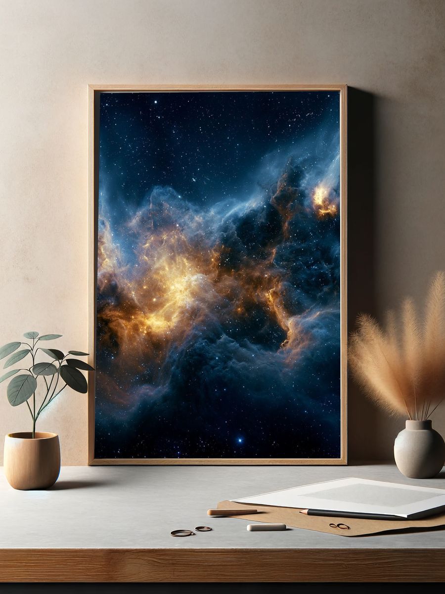Cosmic Nebula Space Poster. — room view 2