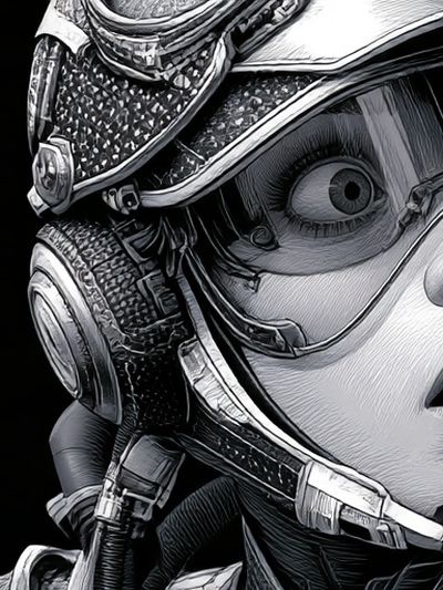 Astronaut Portrait — Sci-Fi Print. poster