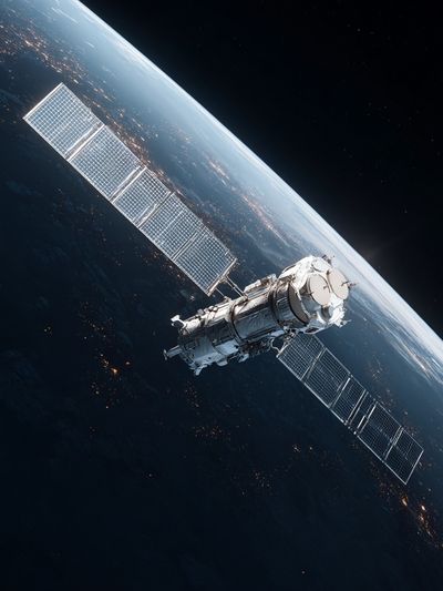 Orbital Satellite Space Photography Poster.
