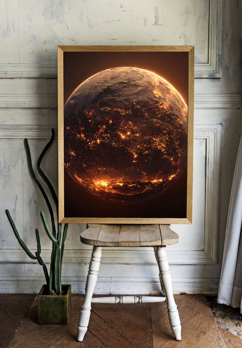 Molten Earth Space Poster. — room view 1