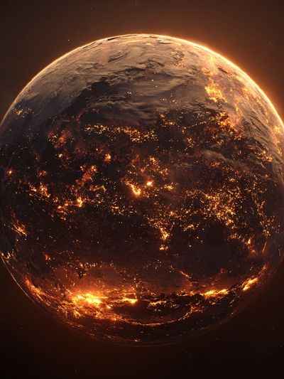 Molten Earth Space Poster.