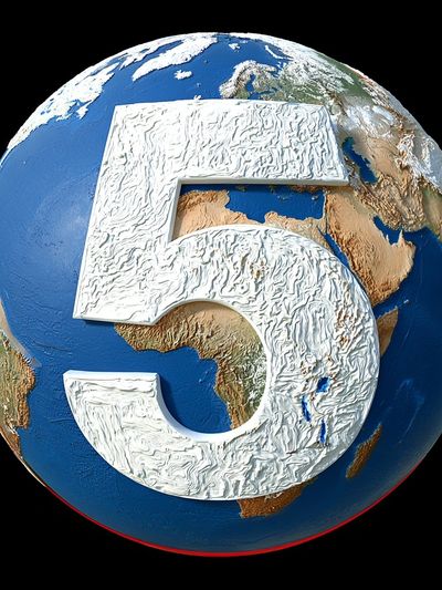 Earth Number 5 Illustration Poster. poster