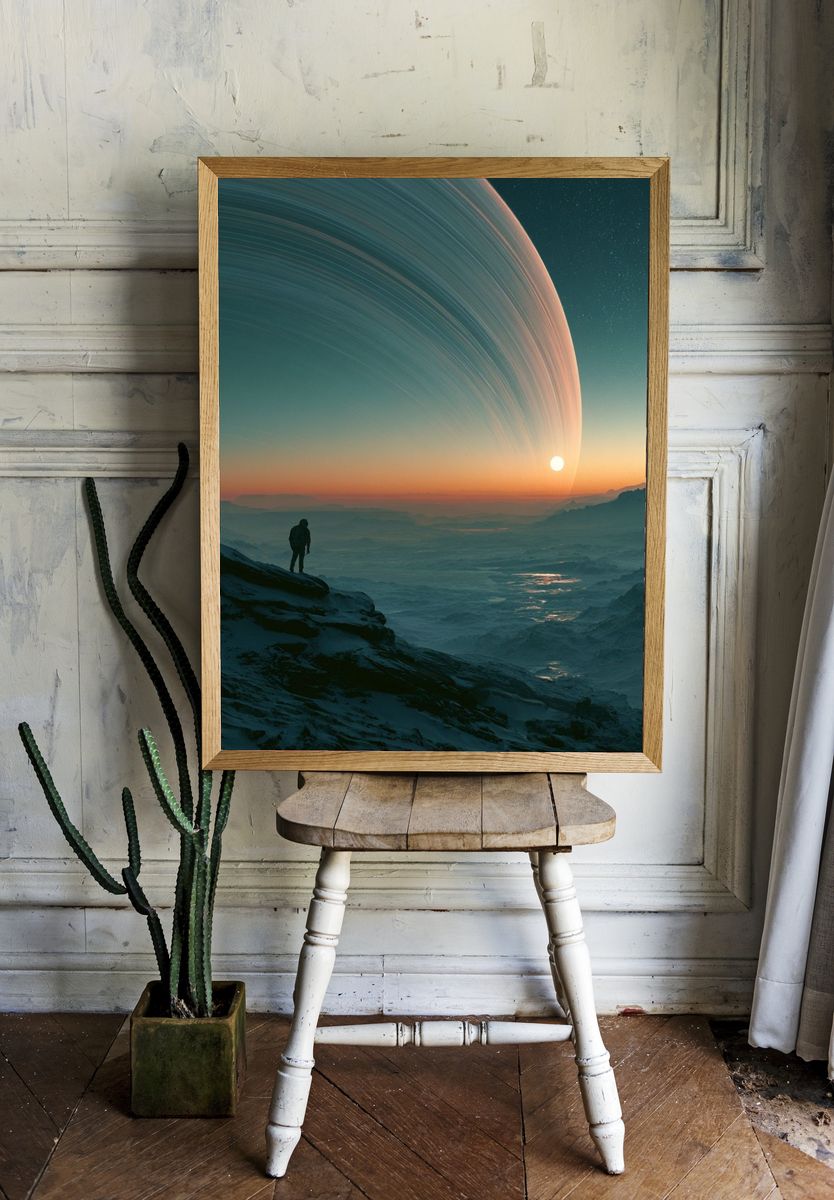 Alien Horizon Landscape Poster. — room view 1