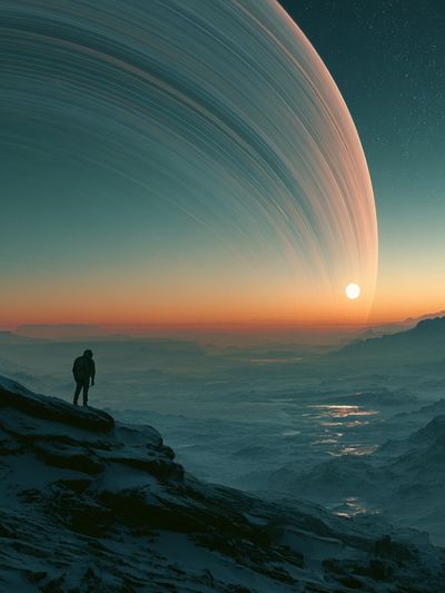 Alien Horizon Landscape Poster. poster